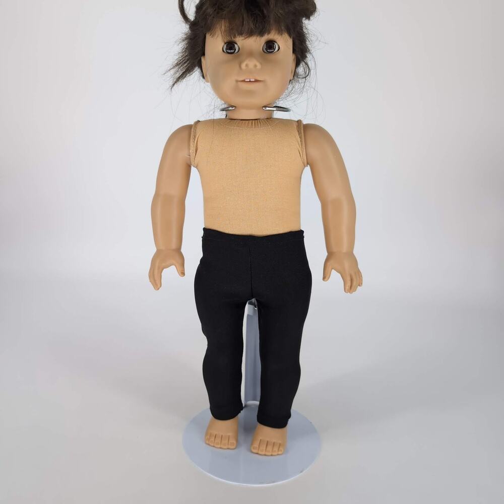 Unbranded Black Spandex Lycra Full Length Doll Leggings for 18 inch Dolls - GUC